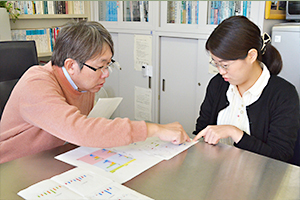 システム自然科学研究科　博士前期課程　理学情報専攻2年　宮崎由麻さん