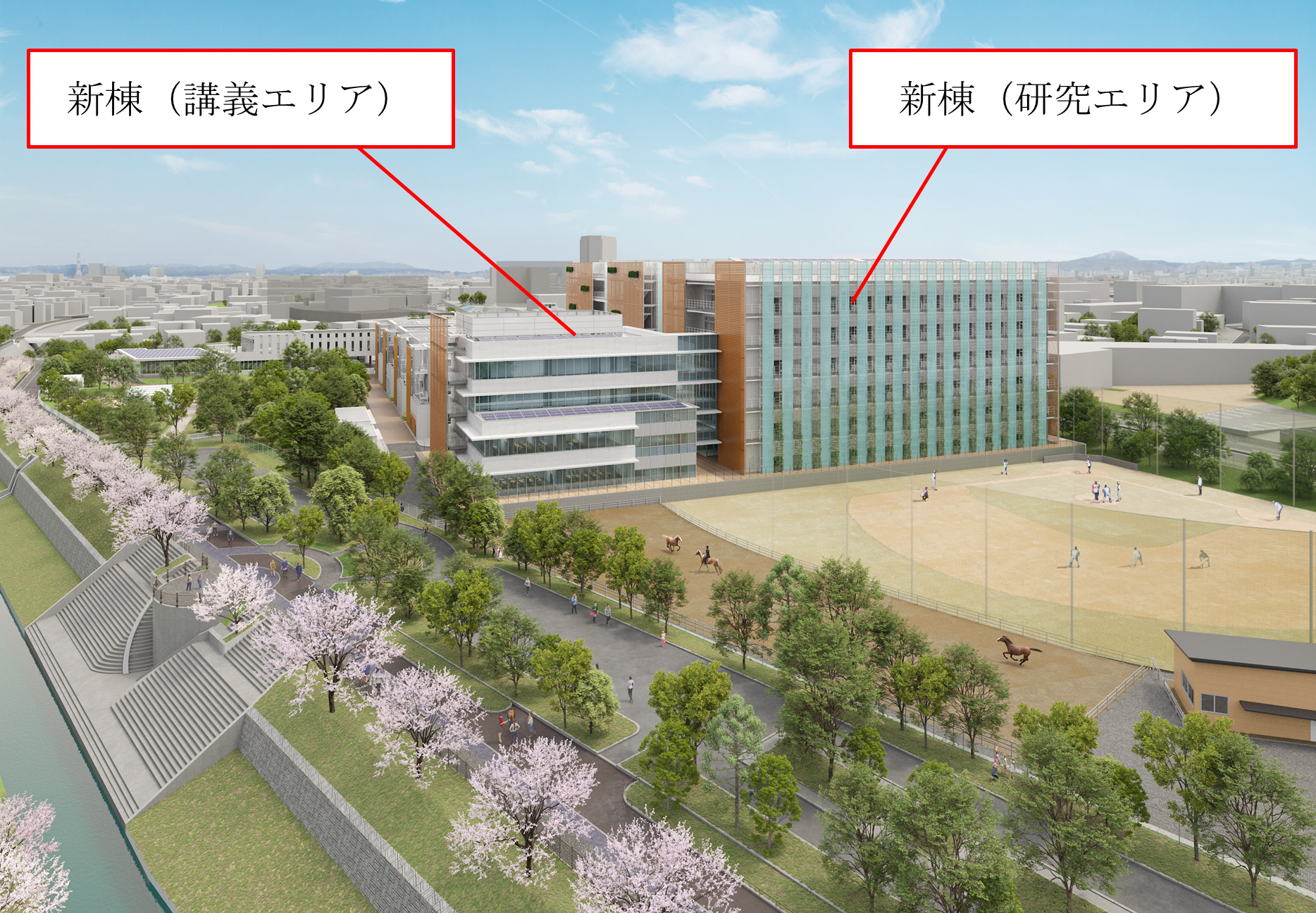 完成予想図（南西側より）