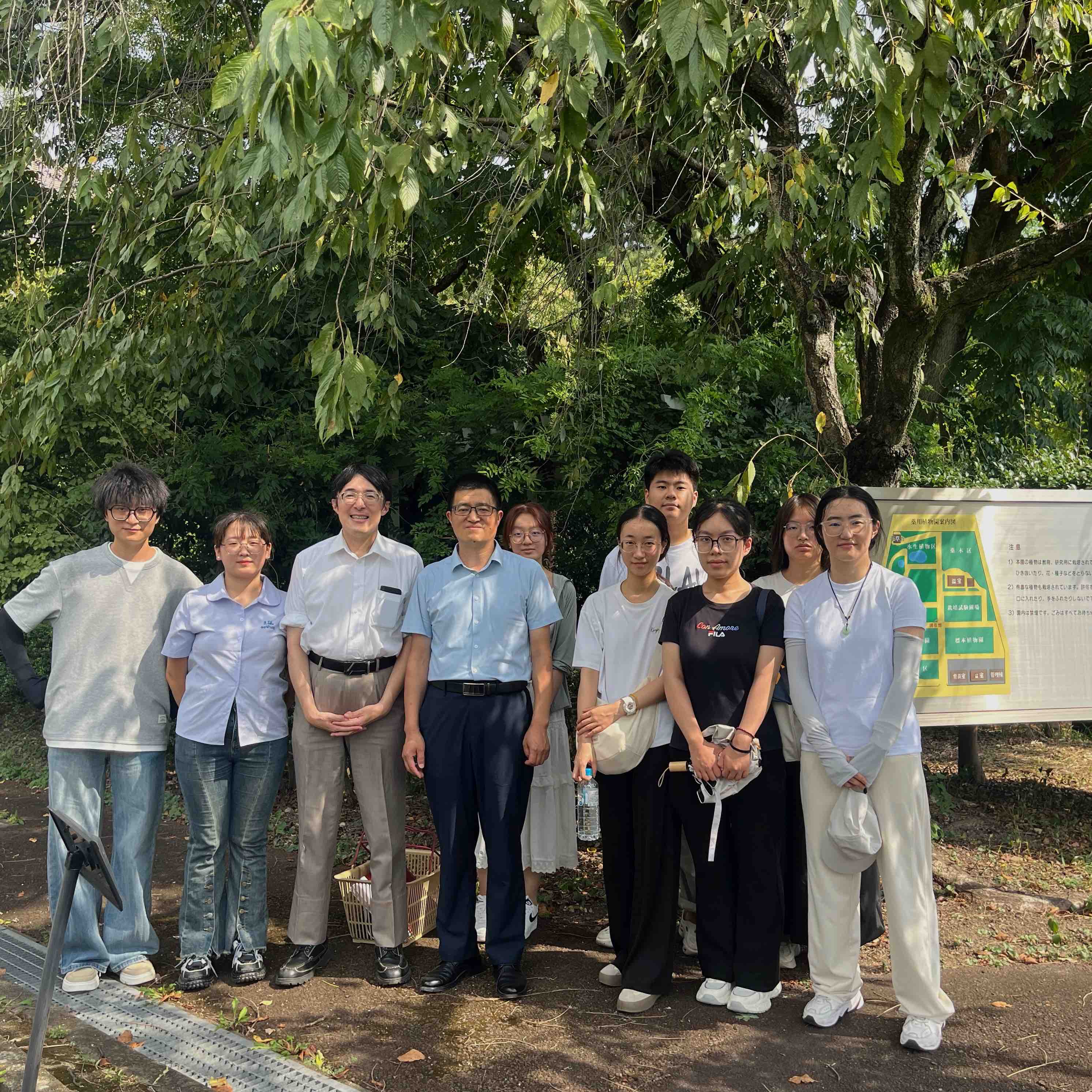 Group photo in medicinal plant garden